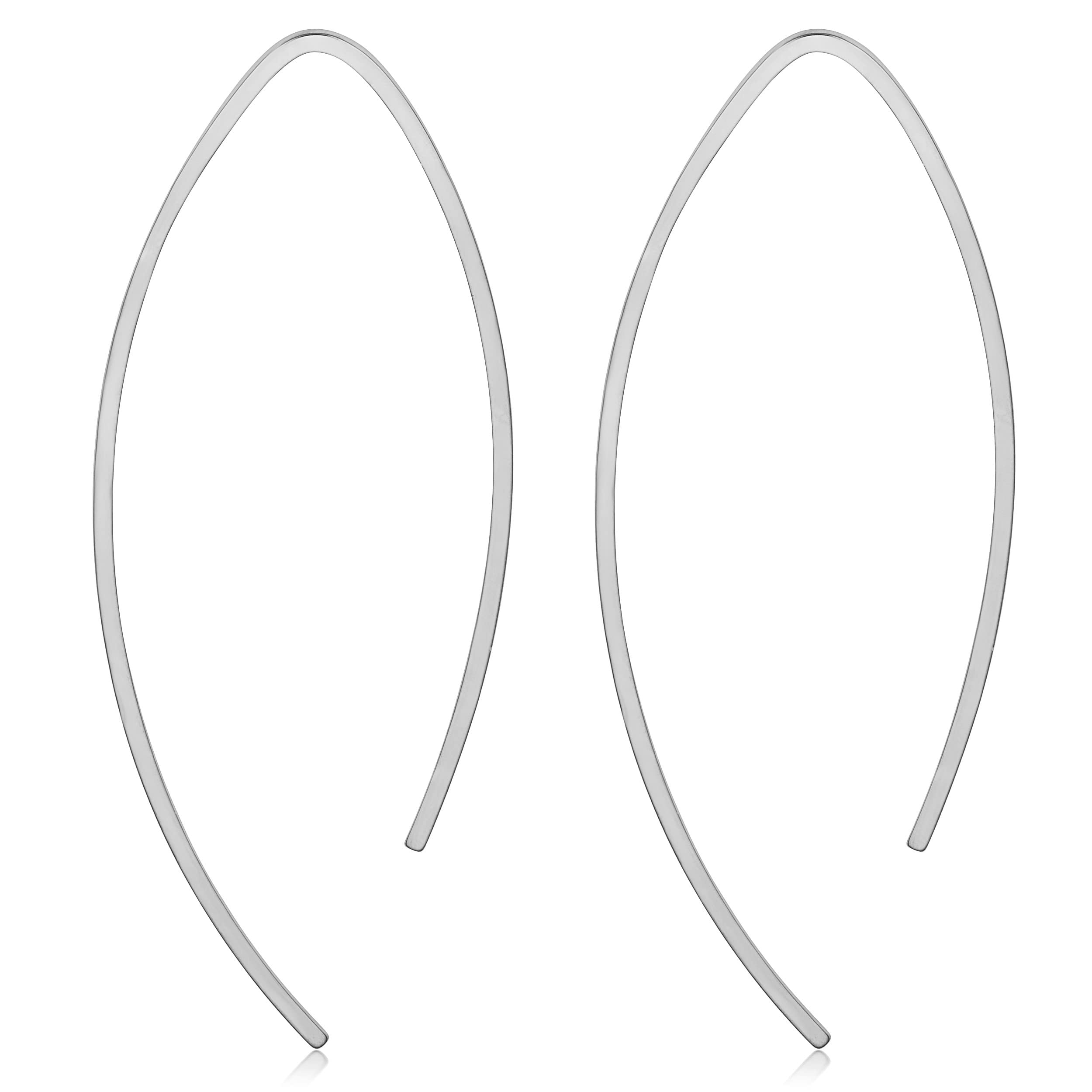 14K Yellow, White or Rose Gold Wishbone Threader Earrings - Dainty Minimalist Jewelry for Women, Perfect for Everyday Wear, Gifts & Special Occasions
