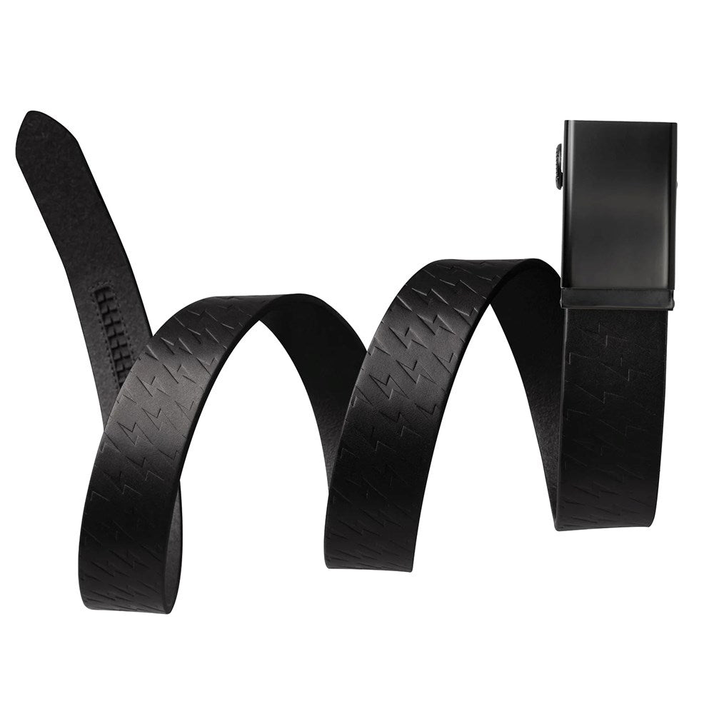 Mission Belt SWAT Black Buckle - 40mm Black Bolt Embossed Full Grain Leather Belt for Men | Premium Dress & Casual Wear | Perfect for Office, Business & Formal Occasions