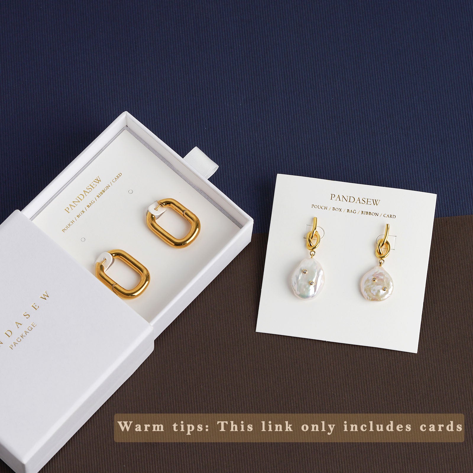 100pcs Custom Earring Display Cards - 8x8cm or 6x6cm Jewelry Holder with Logo Print (KZ 155) - Perfect for Boutique Retail, Craft Shows & Online Store Product Photography