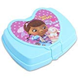 Disney Doc McStuffins Heart-Shaped Sandwich Box for Kids - Bento Lunch Box for School, Picnics & Parties - Cute & Durable Food Container