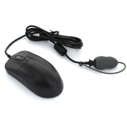 Antimicrobial Washable Mouse - Silver Storm (Black/White) | Ergonomic USB Computer Mouse for Home, Office & Gaming | Hypoallergenic & Odor Resistant