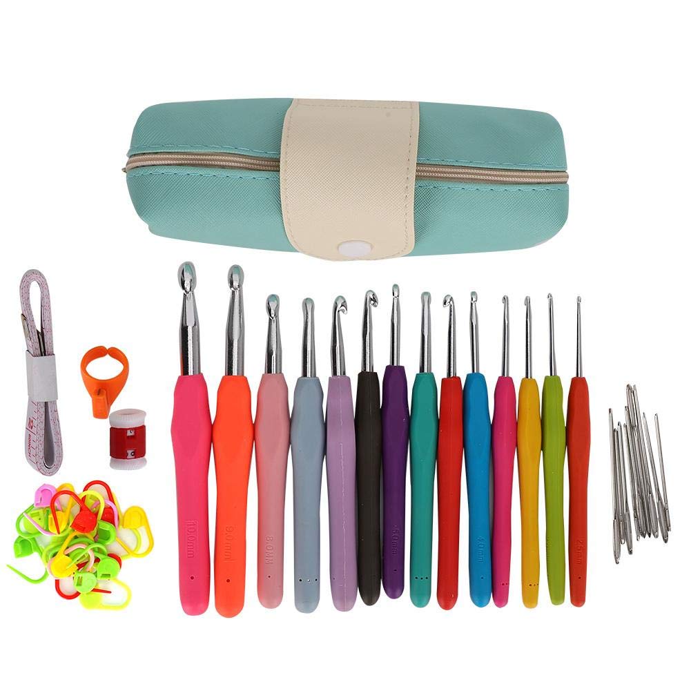 14-Piece Deluxe Interchangeable Knitting Needle Set with TPR Crochet Hooks - Ergonomic Sewing Tools for Comfortable Crafting, Weaving & DIY Projects - Perfect Gift for Knitters & Crochet Enthusiasts (Ideal for Scarves, Blankets & Home Decor Projects)