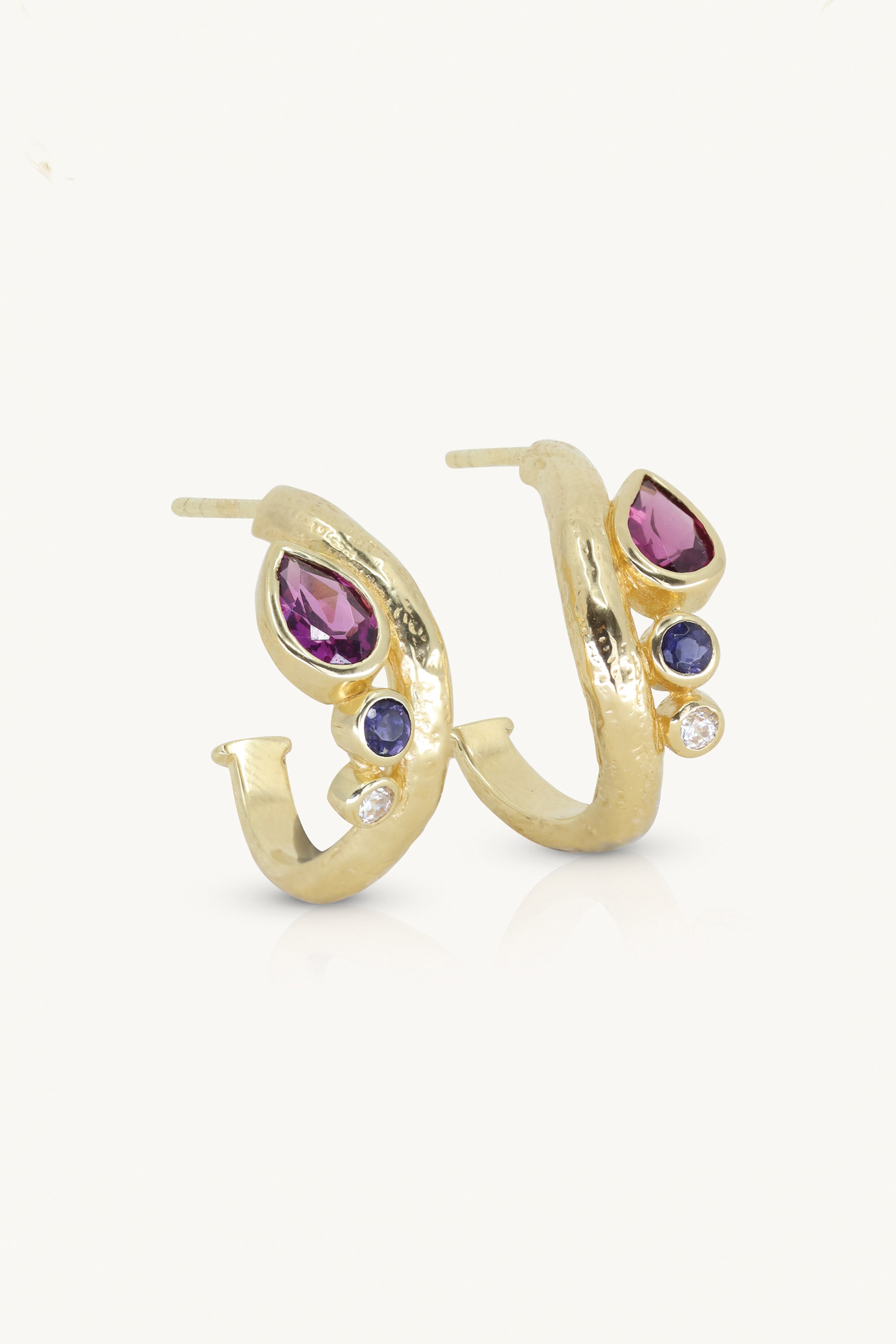 Sorrento Gold Hoops Earrings for Women - 14K Gold Plated Dangle Earrings - Elegant & Lightweight Hoop Earrings for Everyday Wear | Perfect for Parties, Work & Date Nights