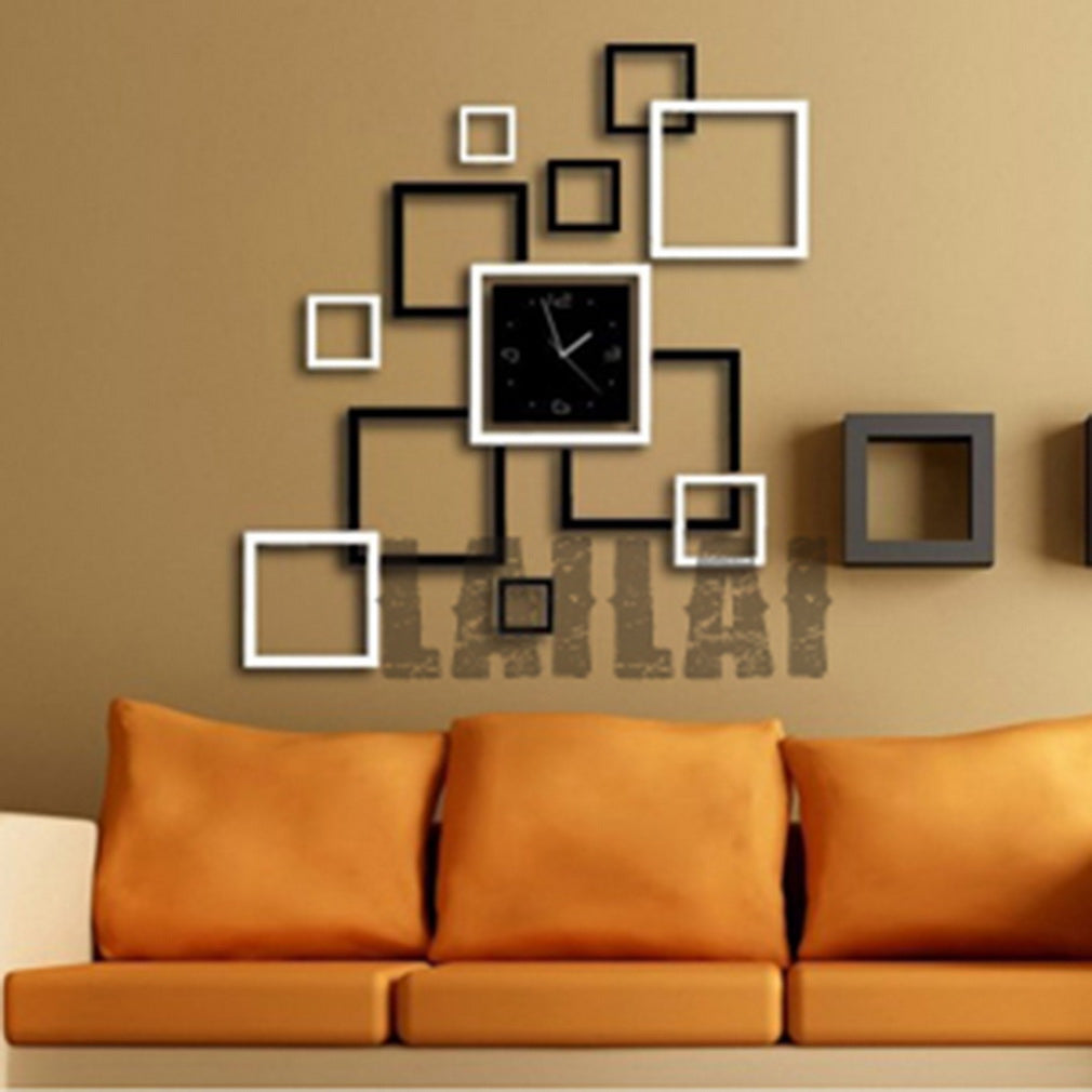 Modern DIY 3D Mirror Wall Clock Sticker Set - Simple Digits Design, Removable Decal for Home & Living Room Decor | Perfect for Bedroom, Office, Nursery, and Gift Giving