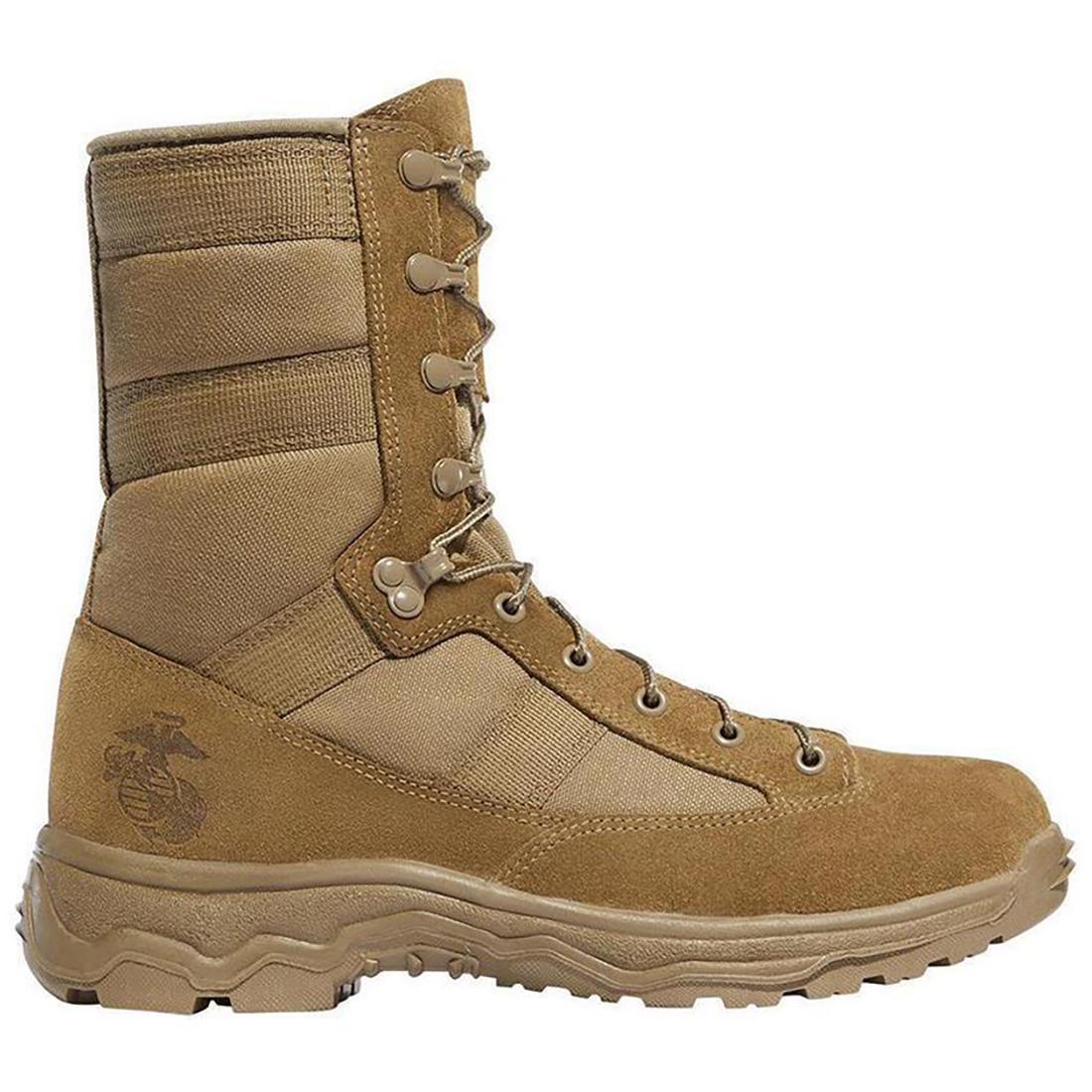 Reckoning 8 Hot Military Boots USMC Coyote Brown - Tactical Combat & Outdoor Hiking Footwear for Men