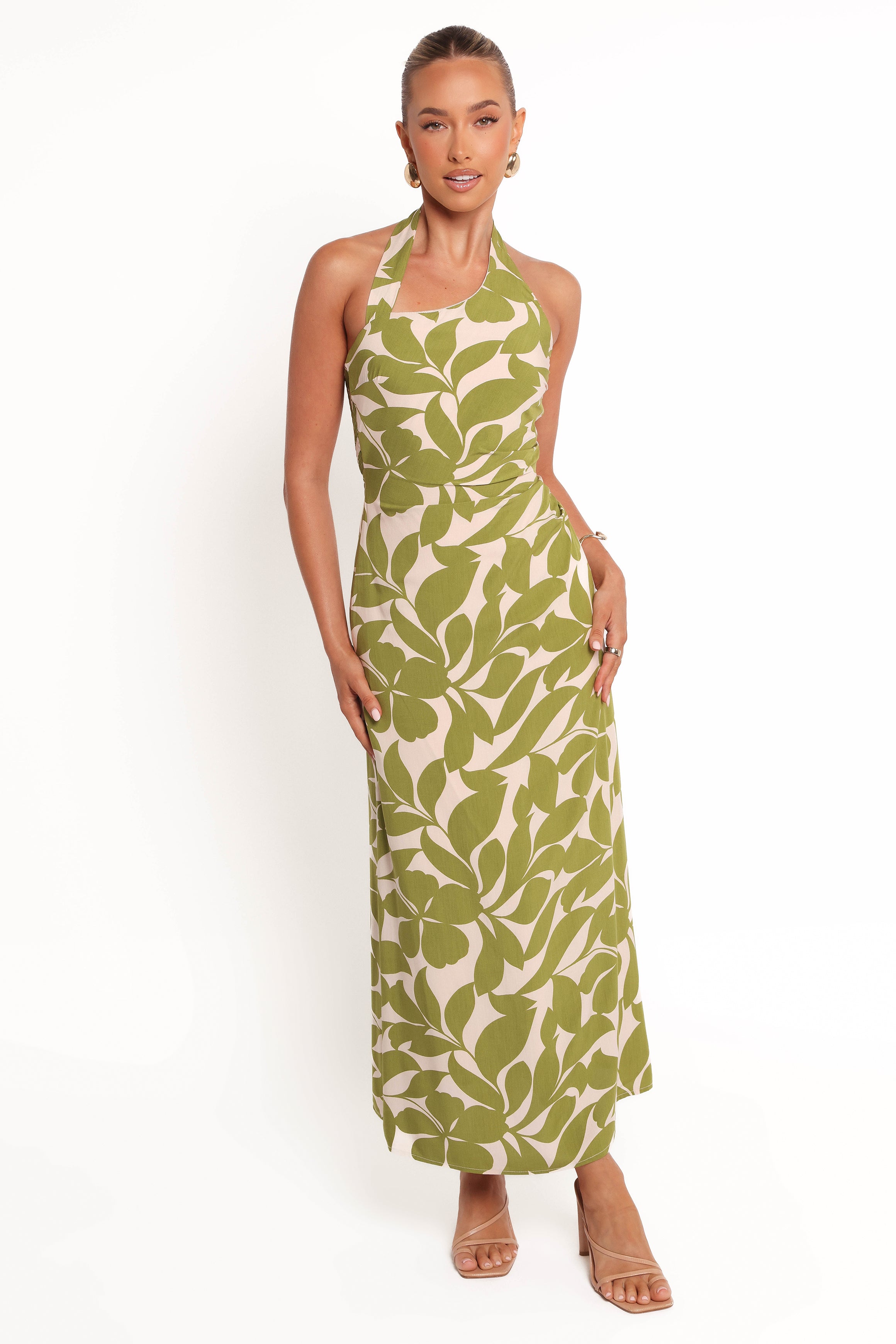 Alexis Maxi Dress - Green Floral Print Women's Long Dress for Summer, Beach, and Casual Wear | Elegant Flowy Maxi Dress for Vacation, Party, and Outdoor Events