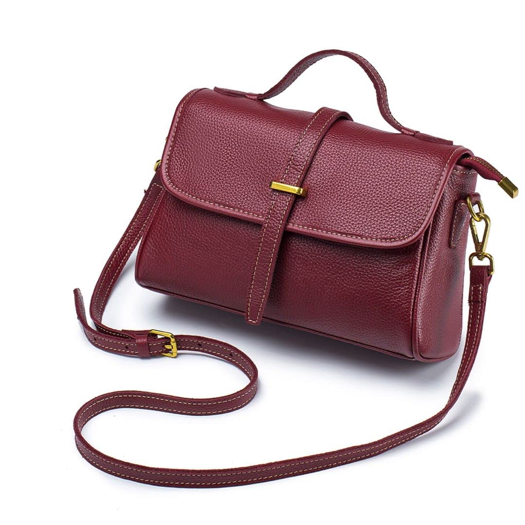 Stylish Medium Crossbody Bags for Women - Genuine Leather Shoulder Handbag - Casual Messenger Purse (Black) - Perfect for Work, Travel & Everyday Use