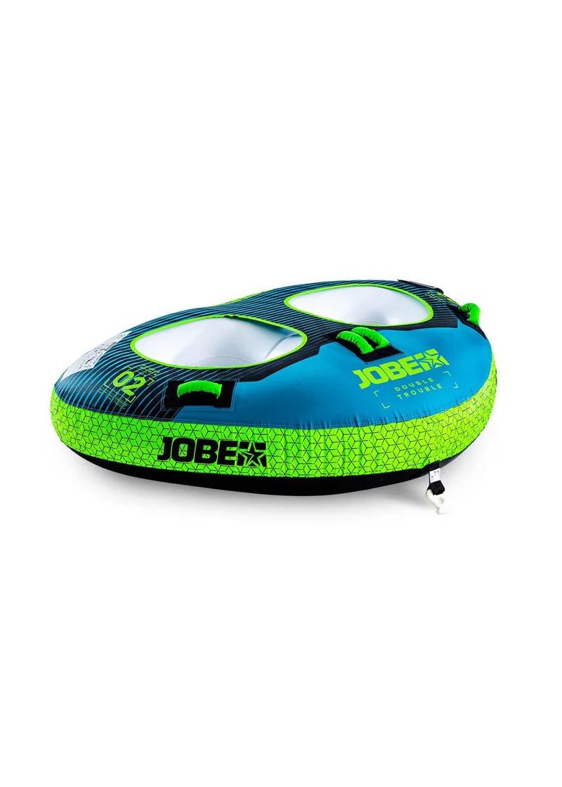 Jobe Double Trouble 2-Person Towable Tube for Water Sports - Perfect for Lakes, Rivers & Beach Fun with Friends & Family