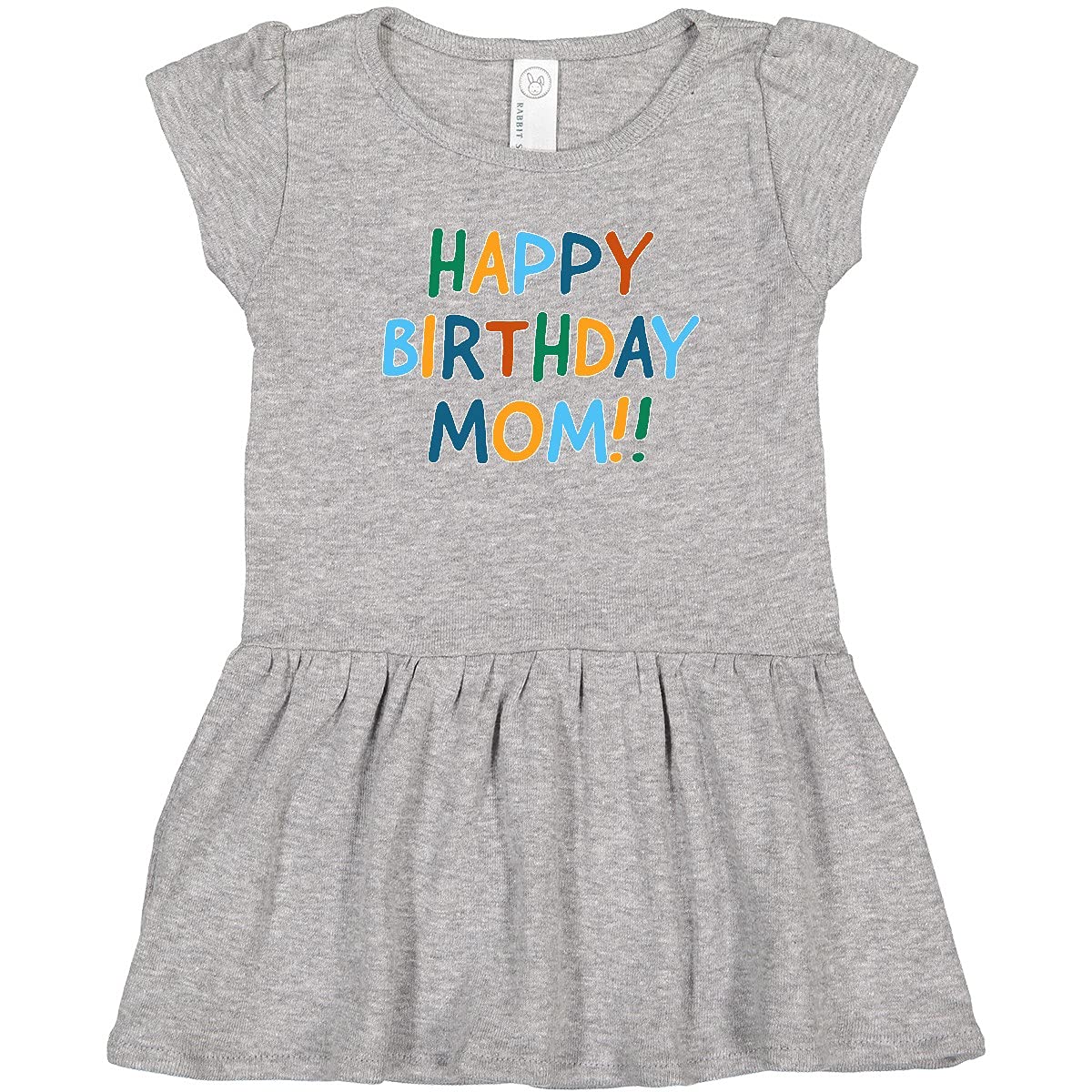 Inktastic Happy Birthday Mom Toddler Dress - Cute Birthday Outfit for Baby Girls, Comfortable & Stylish Toddler Clothing - Perfect for Birthday Parties, Family Photos & Special Celebrations