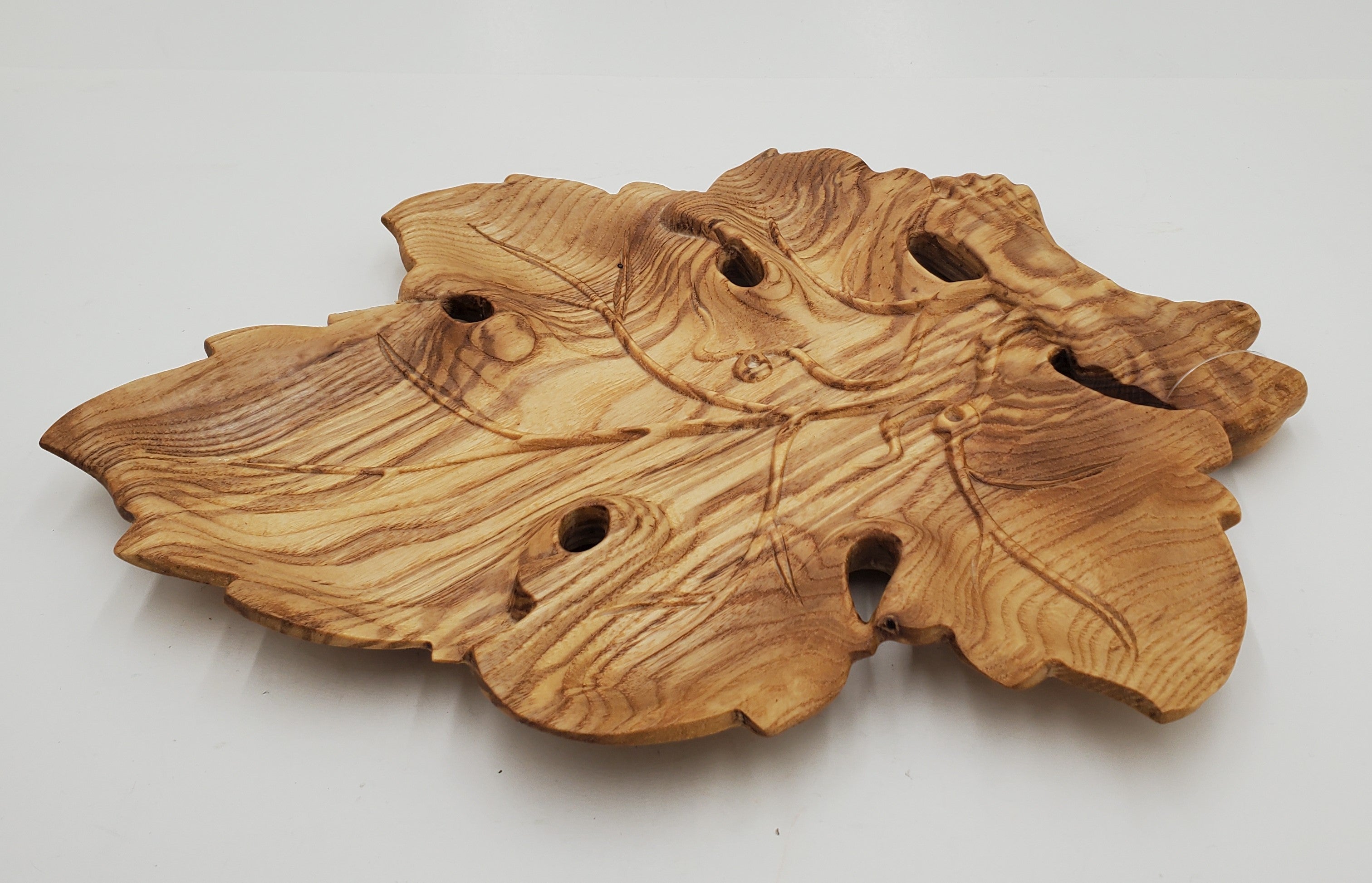 13x9 Inch Wooden Leaf Serving Tray - Rustic Wood Appetizer Platter for Charcuterie, Cheese, and Desserts - Perfect for Parties, Weddings, and Home Decor