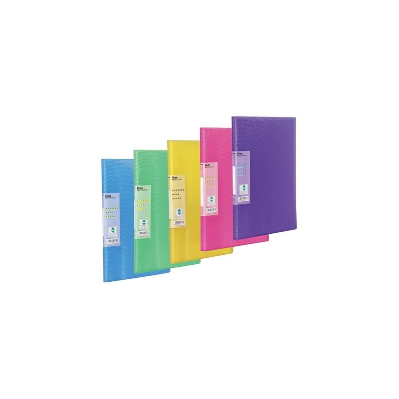 PENTEL RECYCOLOGY VIVIDFILE AST/PENS PK5 - 5-Pack Eco-Friendly Highlighters for School, Office & Study Note Taking