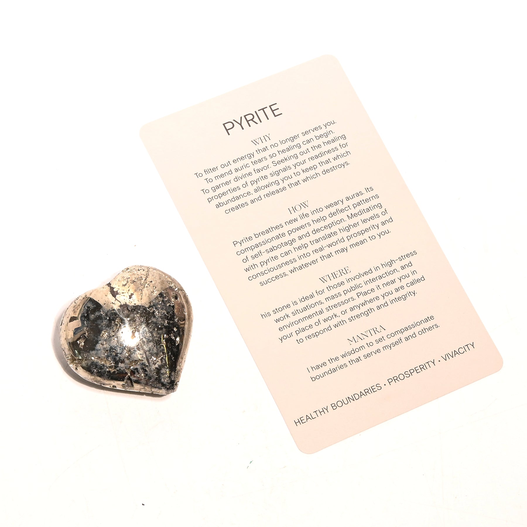 Pyrite Heart Necklace - Natural Pyrite Gemstone Jewelry for Women - Perfect for Everyday Wear, Gifts & Spiritual Healing
