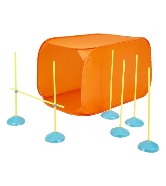 Outward Hound Zip & Zoom Indoor Agility Kit for Dogs - Fun Obstacle Course Training Set for Small & Medium Dogs | Perfect for Indoor Play, Exercise & Mental Stimulation | 25% OFF Limited Time