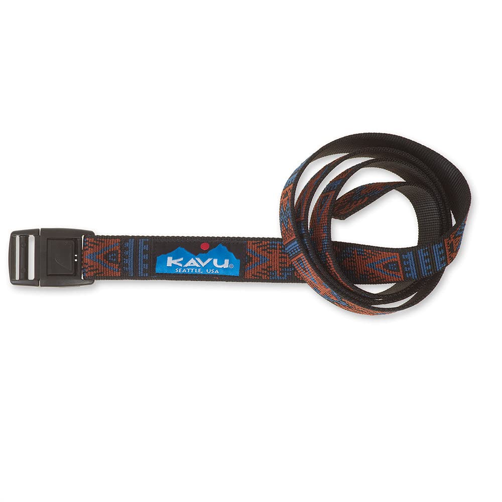 KAVU Burly Belt 1 Inch Nylon Adjustable Waist Strap - Durable Made in USA Belt for Hiking, Camping & Outdoor Adventures