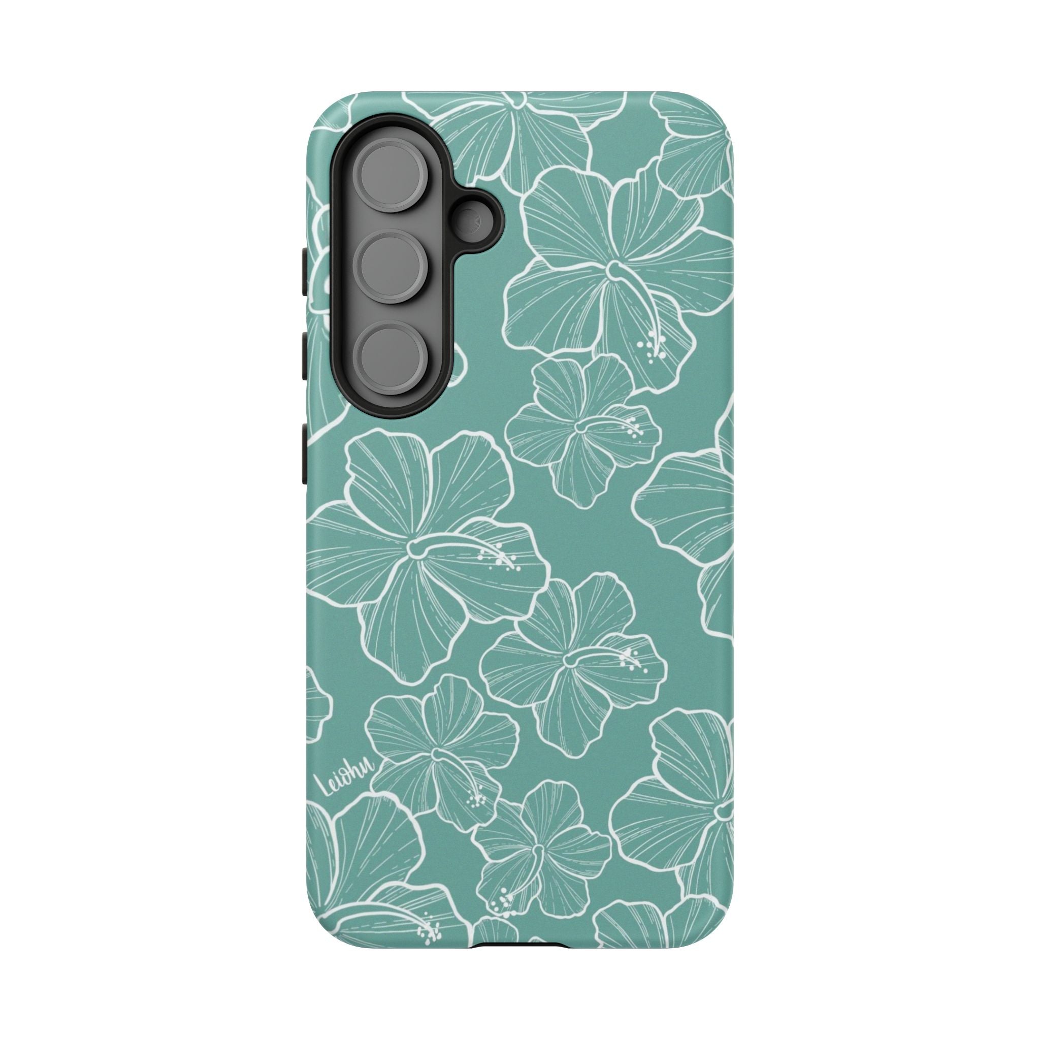 Premium Hibiscus Teal Samsung Galaxy Phone Case - Durable & Stylish Protection for Everyday Use, Work & Travel