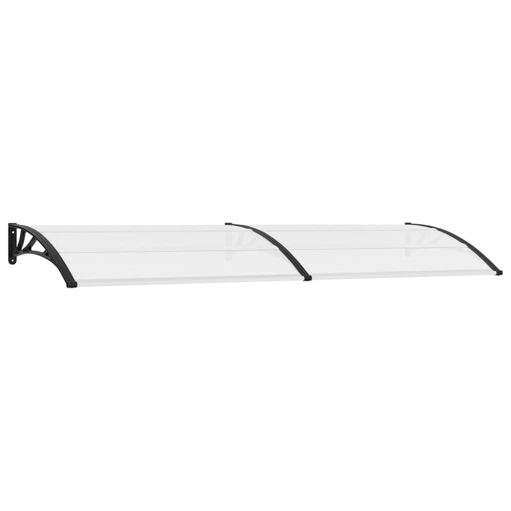 SKM Black & Transparent Polycarbonate Door Canopy 118.1