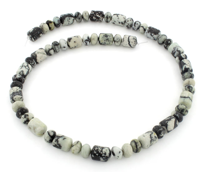 8x12mm Plain Rondelle White Turquoise Jasper Gemstone Beads for Jewelry Making - DIY Bracelets, Necklaces & Craft Projects