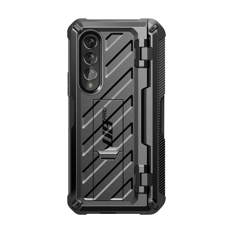 Samsung Galaxy Z Fold4 Unicorn Beetle PRO Rugged Protective Case with S Pen Holder - Shockproof & Scratch Resistant Cover for Work, Travel & Outdoor Activities (Black)