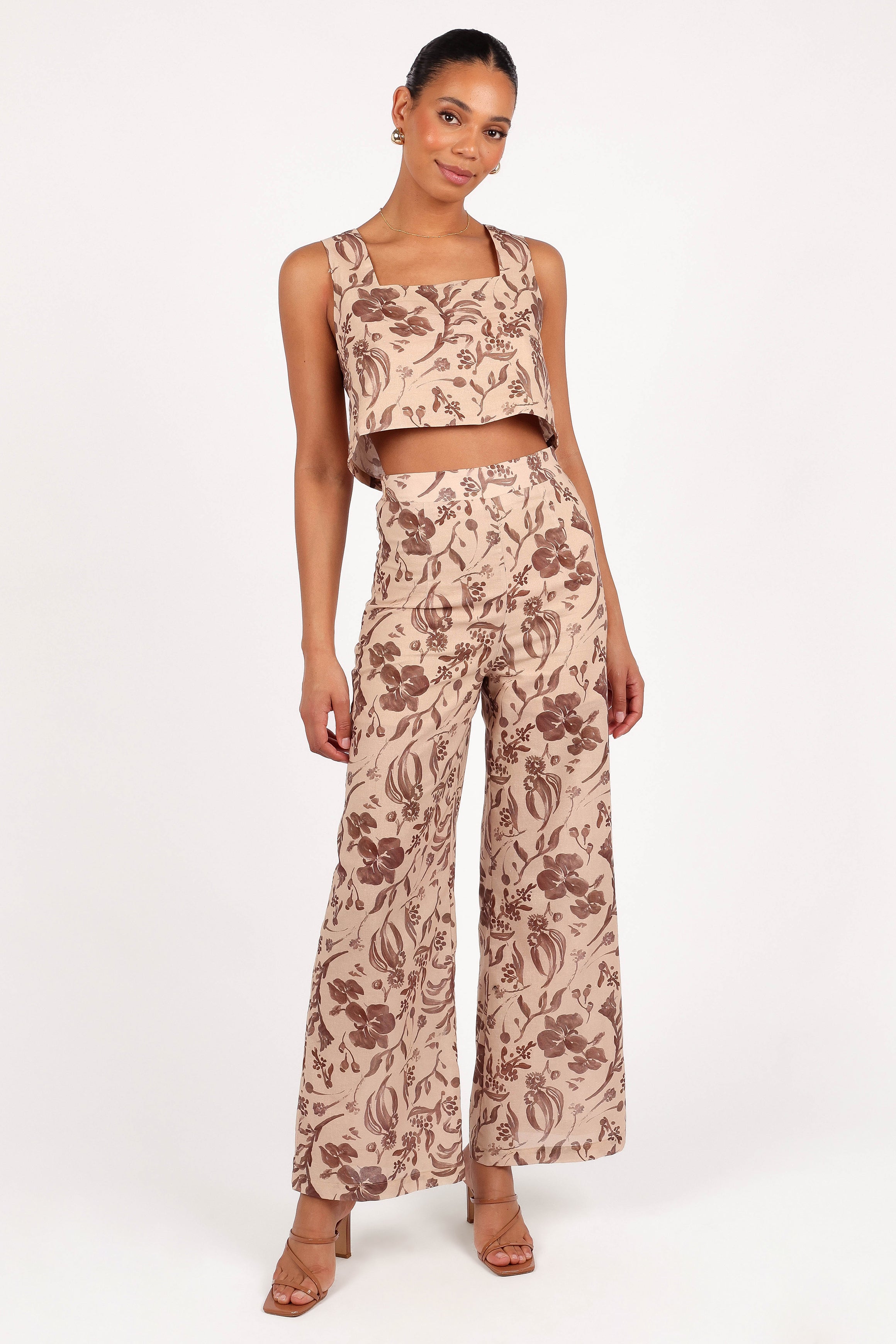 Irina Top Wild Orchid Print Women's Blouse - Elegant Floral Shirt for Casual Wear, Office & Date Night Outfits