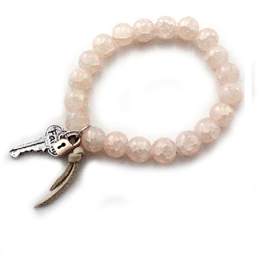 Key & Lock Glass Bead Bracelet - Stylish Bohemian Jewelry for Women | Perfect for Everyday Wear, Gifts & Special Occasions