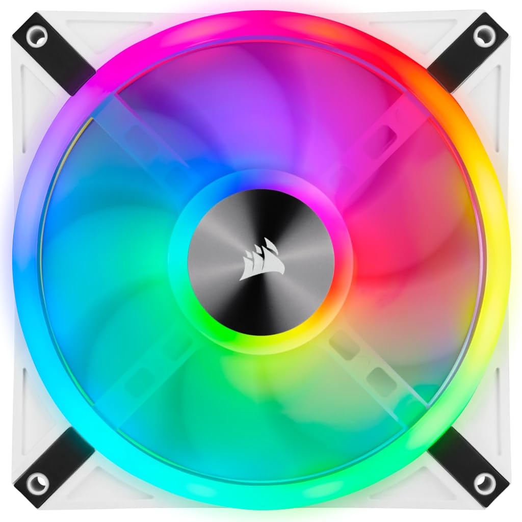CORSAIR QL140 RGB Dual Fan Kit - 140mm PWM White LED Fan with iCUE Lighting Node CORE - High Performance PC Cooling for Gaming Rigs & Workstations - Perfect for Case Cooling & Custom RGB Builds