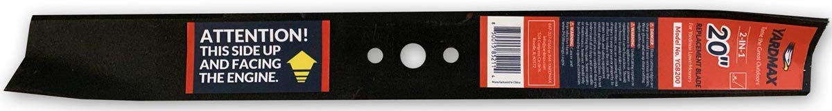 20 Inch Replacement Blade for Gas Lawn Mower - Compatible with Most Brands - Durable Steel Lawn Mower Blade for Smooth Cutting - Perfect for Home Lawn Care and Yard Maintenance