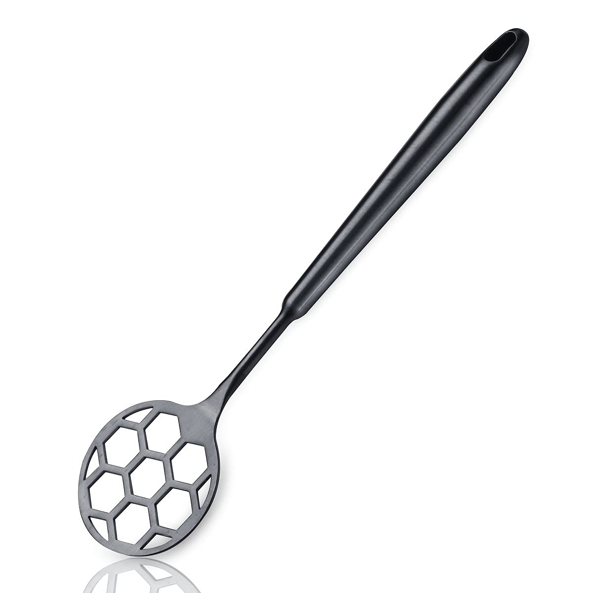 Premium Black Titanium Plated Stainless Steel Dough Whisk - Football Shape Flat Wire Whisk for Baking, Cooking & Mixing | Ergonomic Handle for Comfort & Easy Cleaning | Dishwasher Safe | Perfect for Bread, Pizza Dough & Pastry Making