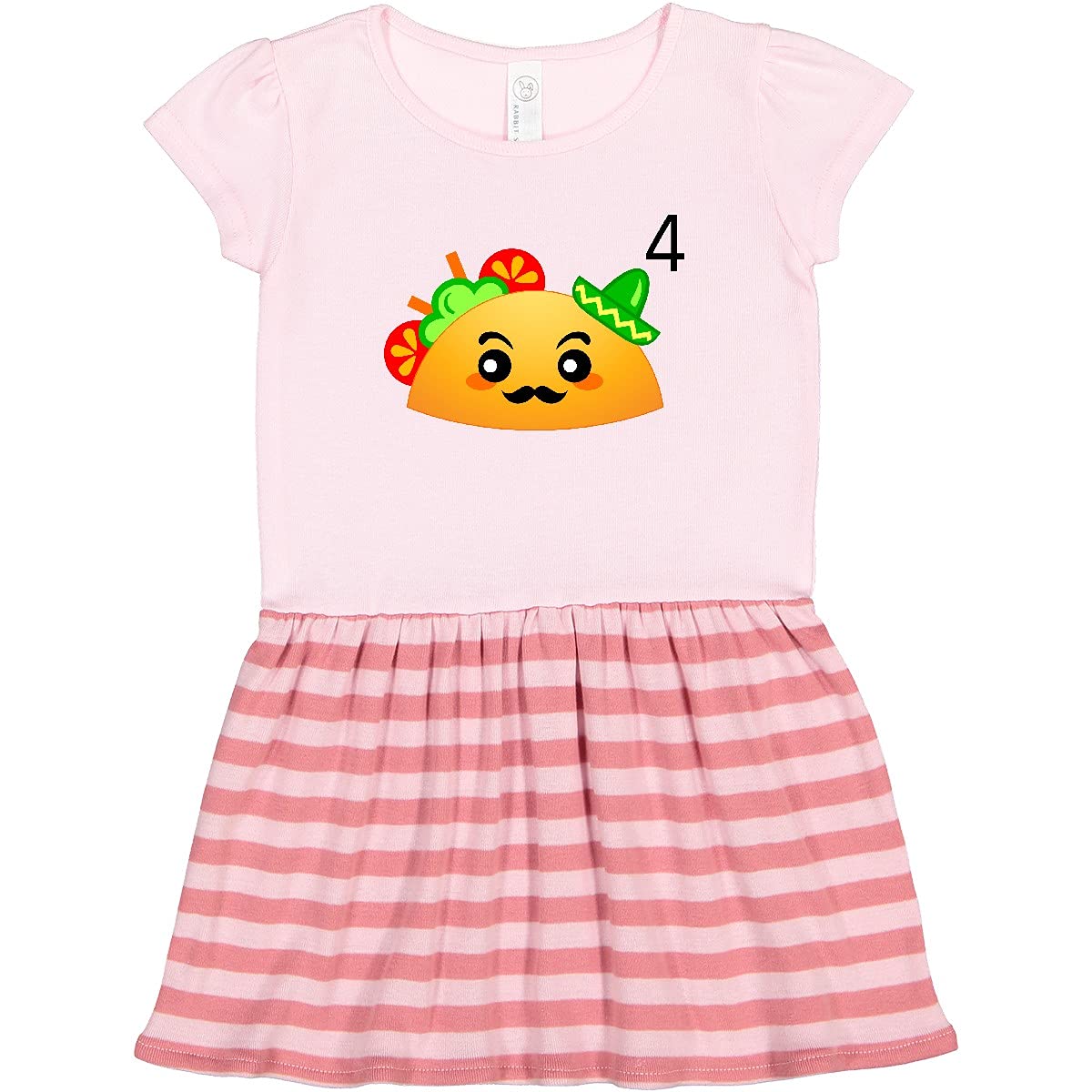Inktastic Taco Power Toddler Dress - Cute & Comfortable Toddler Girls' T-Shirt Dress for Playdates, Daycare & Casual Outings