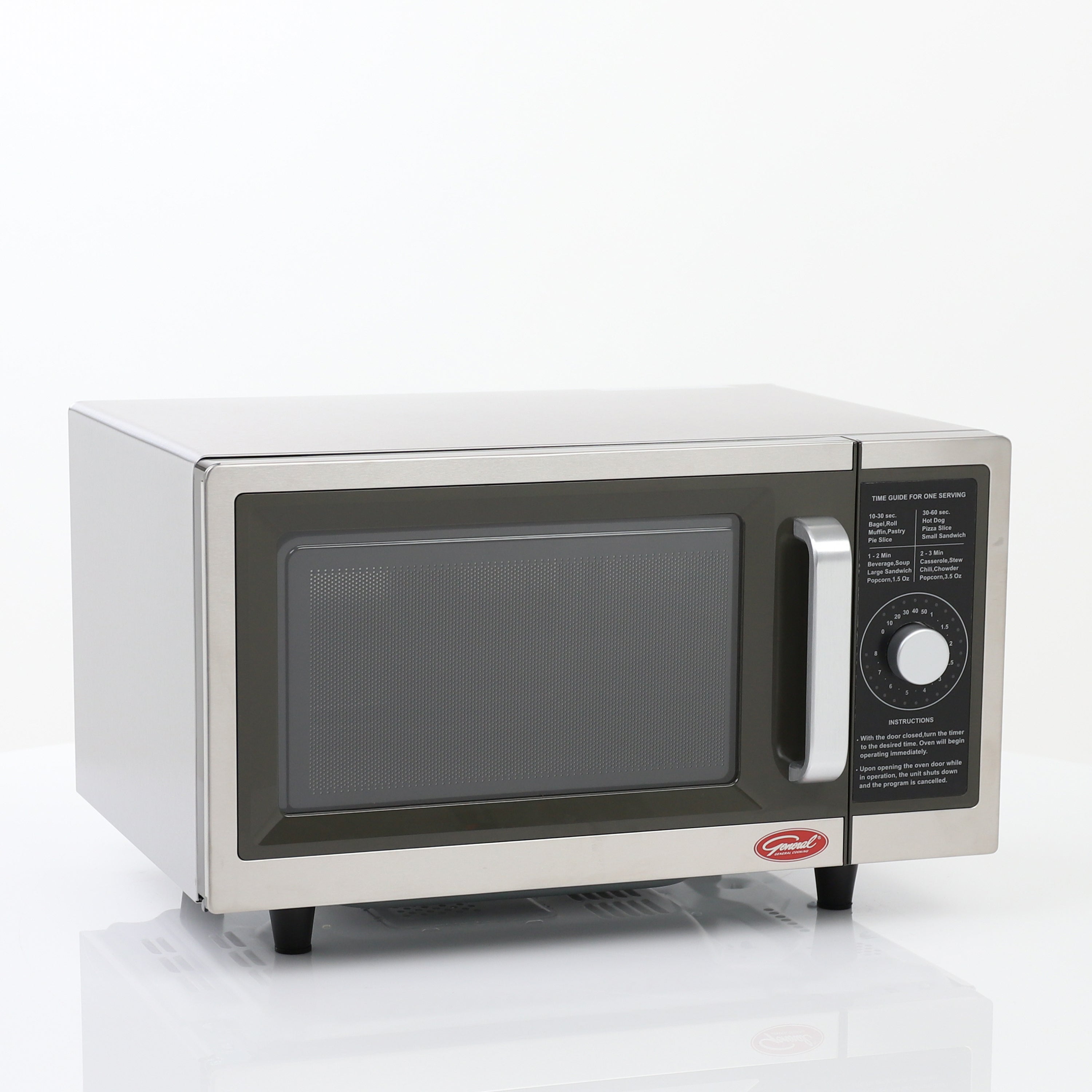 General GEW1000D Commercial Microwave - 1000W Stainless Steel Foodservice Appliance with Dial Control | Perfect for Restaurants, Cafes & Catering Businesses