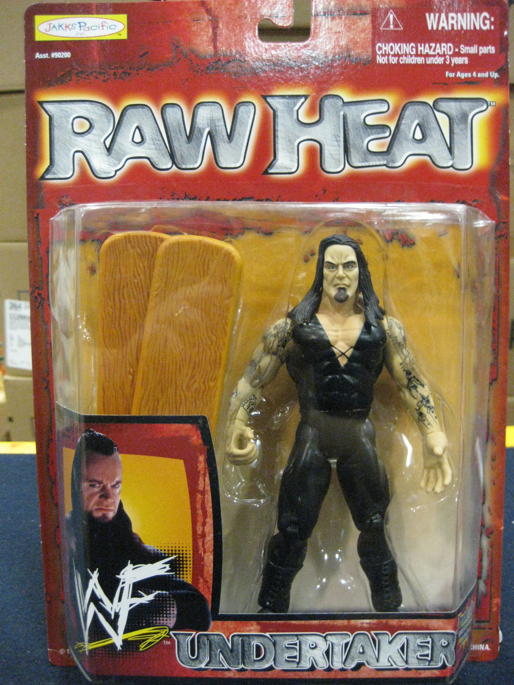 Jakks Pacific 1999 WWF Raw Heat Undertaker Action Figure with Breakaway Bench - Collectible Wrestling Toy for Fans & Display