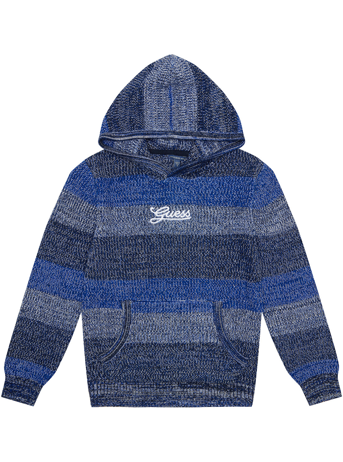 Blue Knit Hoodie Jumper for Men & Women (Sizes 7-16) - Cozy Winter Pullover for Casual Wear & Outdoor Activities
