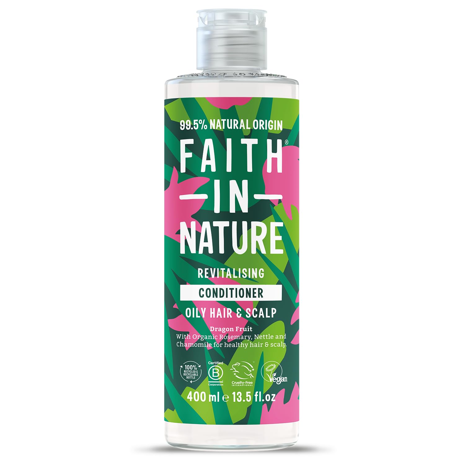 Faith in Nature Dragon Fruit Hair Conditioner 400ml - Hydrating & Nourishing for Dry, Damaged Hair - Perfect for Daily Use & Salon-Quality Results at Home