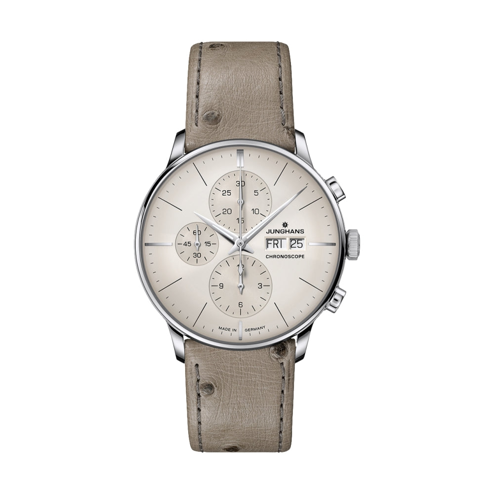 Meister Chronoscope English Date Cream Dial Watch - Luxury Automatic Timepiece for Men - Perfect for Business, Formal Events & Everyday Wear
