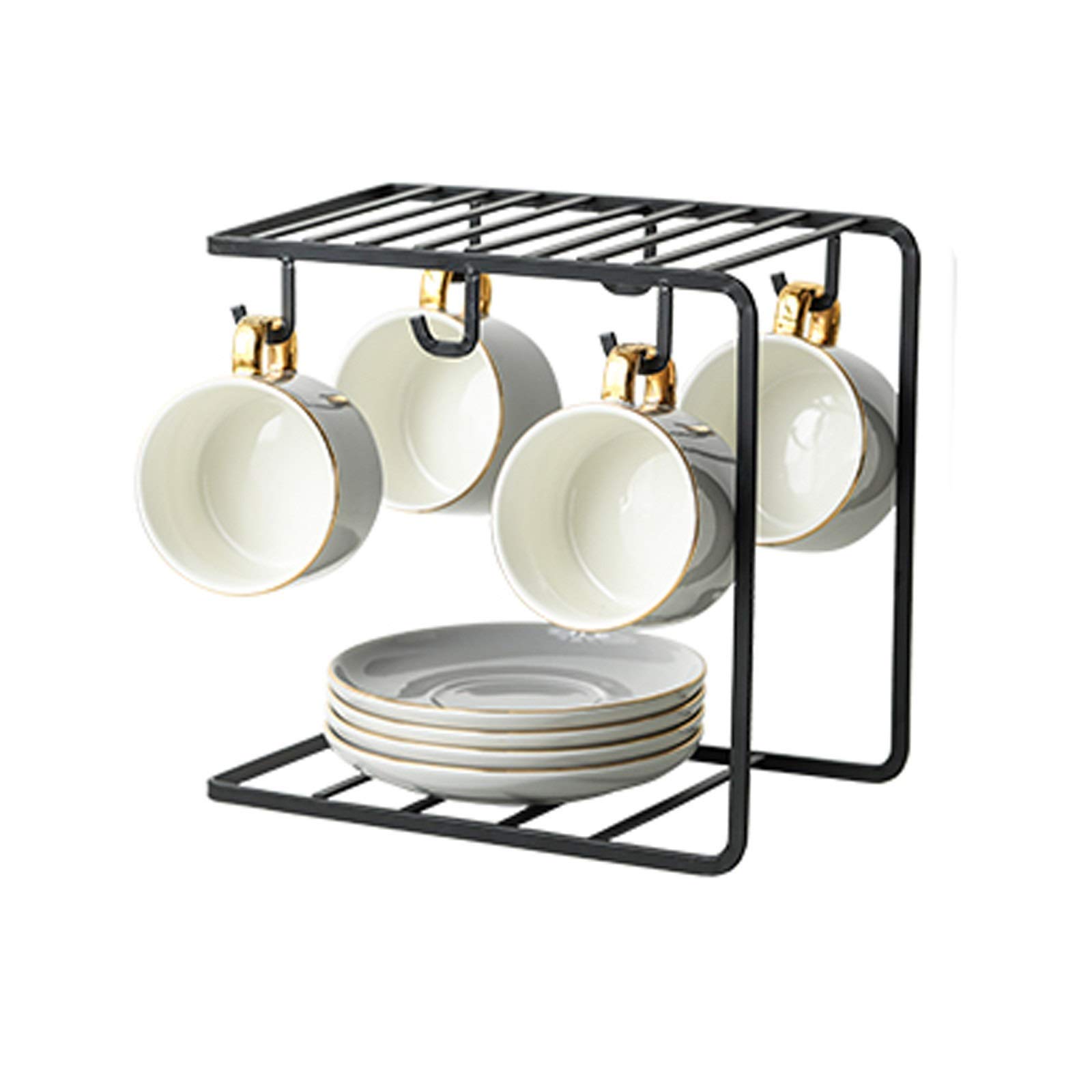 Premium Porcelain Tea Set with Cups, Saucers & Spoons - Elegant Ceramic Tea Maker Set for Coffee & Tea Lovers | Perfect for Afternoon Tea, Gifts & Home Decor