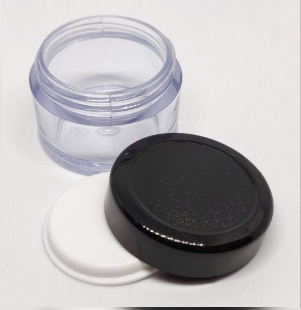 DINEMART 12PCS 15GMS Clear Acrylic San Jars with Black Lids & White Plugs - Leak Proof Empty Cosmetic Containers for Lip Balm, DIY Skincare, Body Butter, Creams & Scrubs - Perfect for Home DIY, Salon Use & Gift Packaging
