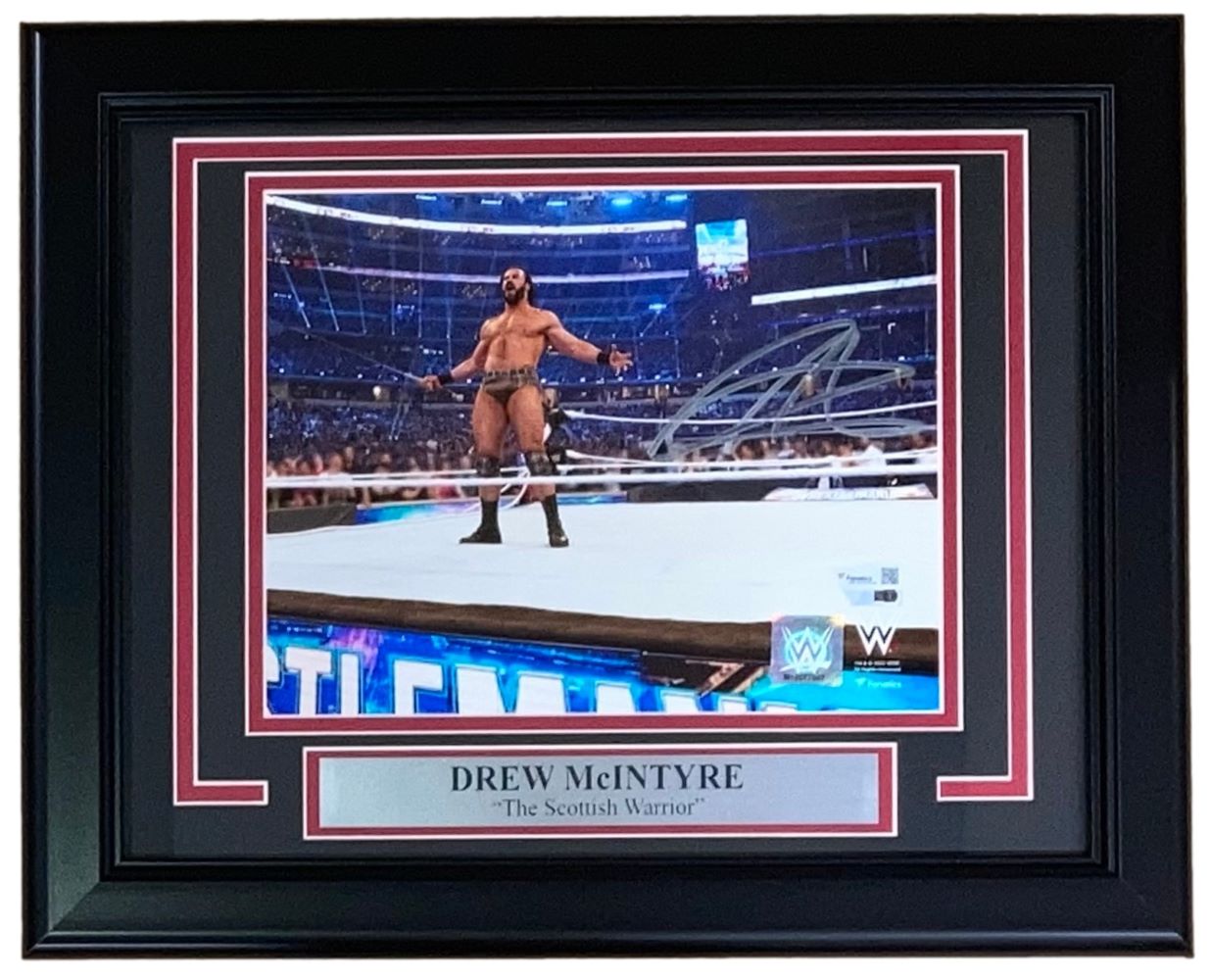 Drew McIntyre Autographed WWE 8x10 Photo - Framed Memorabilia for Wrestling Fans | Perfect for Home, Office & Man Cave Decor