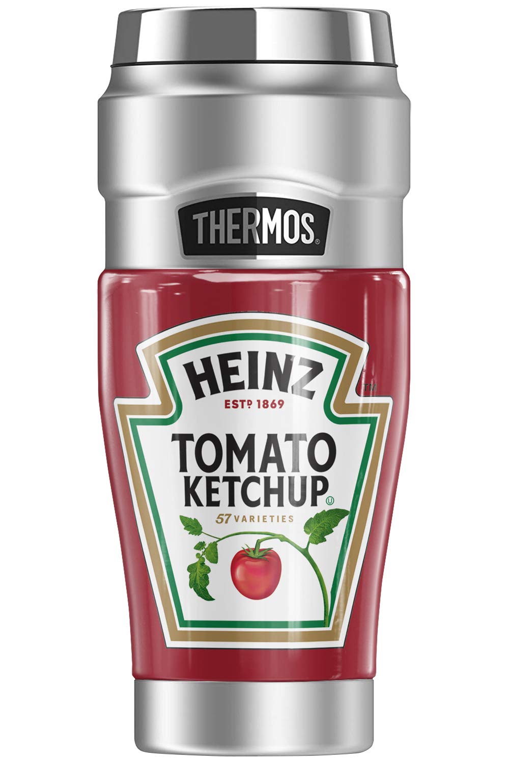 Heinz Stainless Steel Vacuum Insulated Travel Tumbler - 16oz Double Wall Thermos Bottle for Hot & Cold Drinks | Perfect for Camping, Office & Outdoor Activities