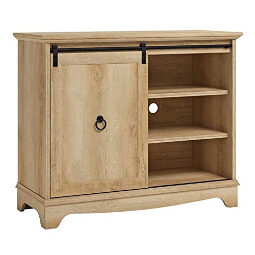 Pemberly Row Modern Oak Engineered Wood TV Stand - Stylish Entertainment Center for Living Room, Bedroom & Home Theater