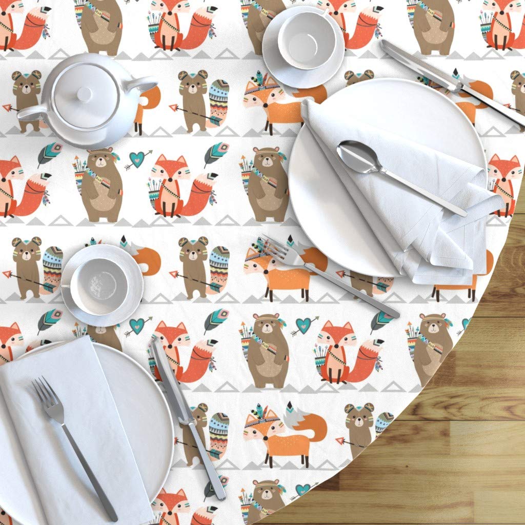 Custom Printed Cotton Sateen Tablecloth 90