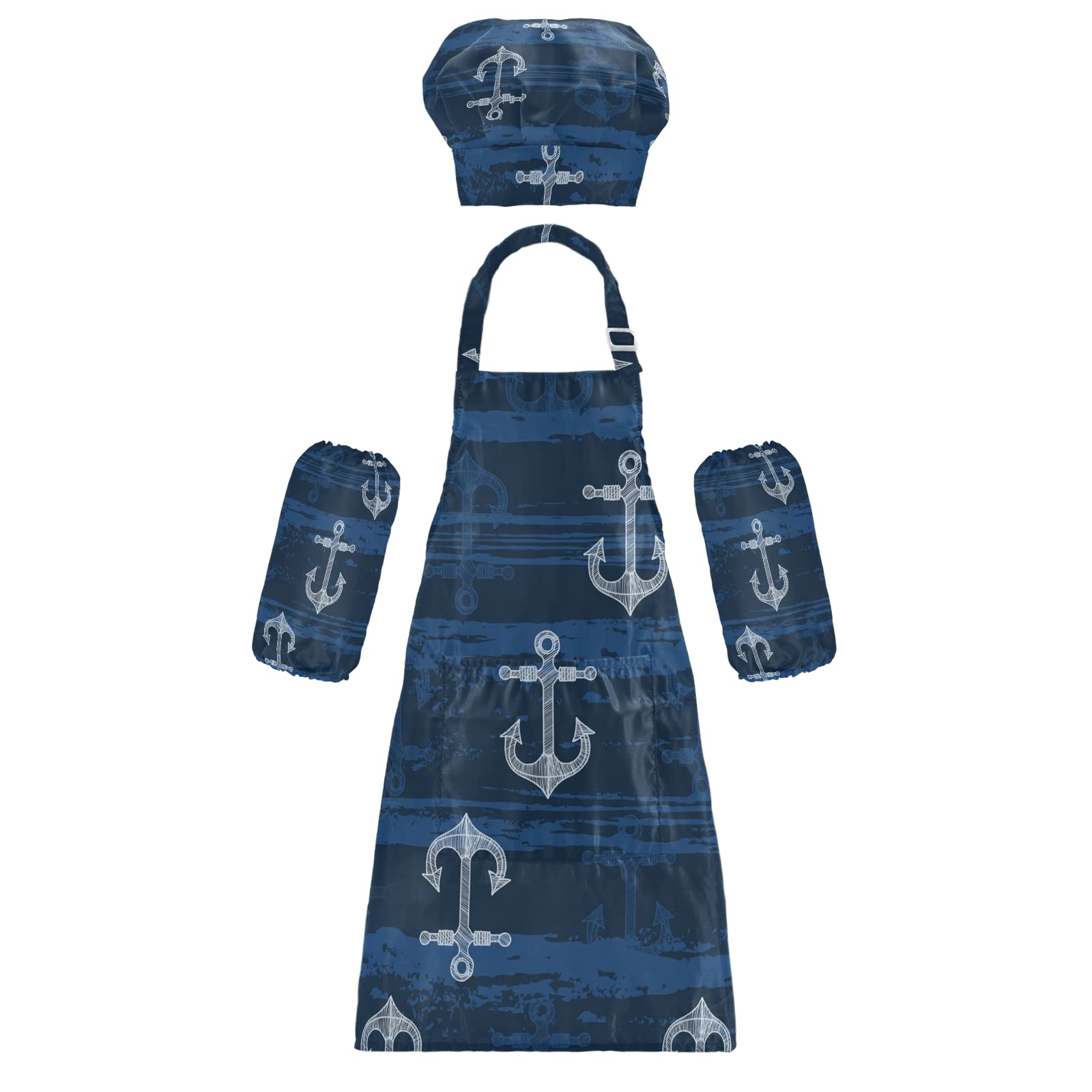 Kids Chef Apron and Hat Set - Waterproof Cooking Bib for Boys & Girls - Perfect for Baking, Cooking, and Pretend Play in the Kitchen
