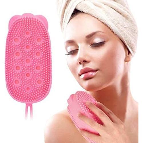 Kavya Enterprise Silicone Soft Bath Body Brush with Deep Cleaning & Gentle Massage - Exfoliating Shower Brush for Smooth Skin - Multicolor (BBB) - Perfect for Spa, Home & Travel Use