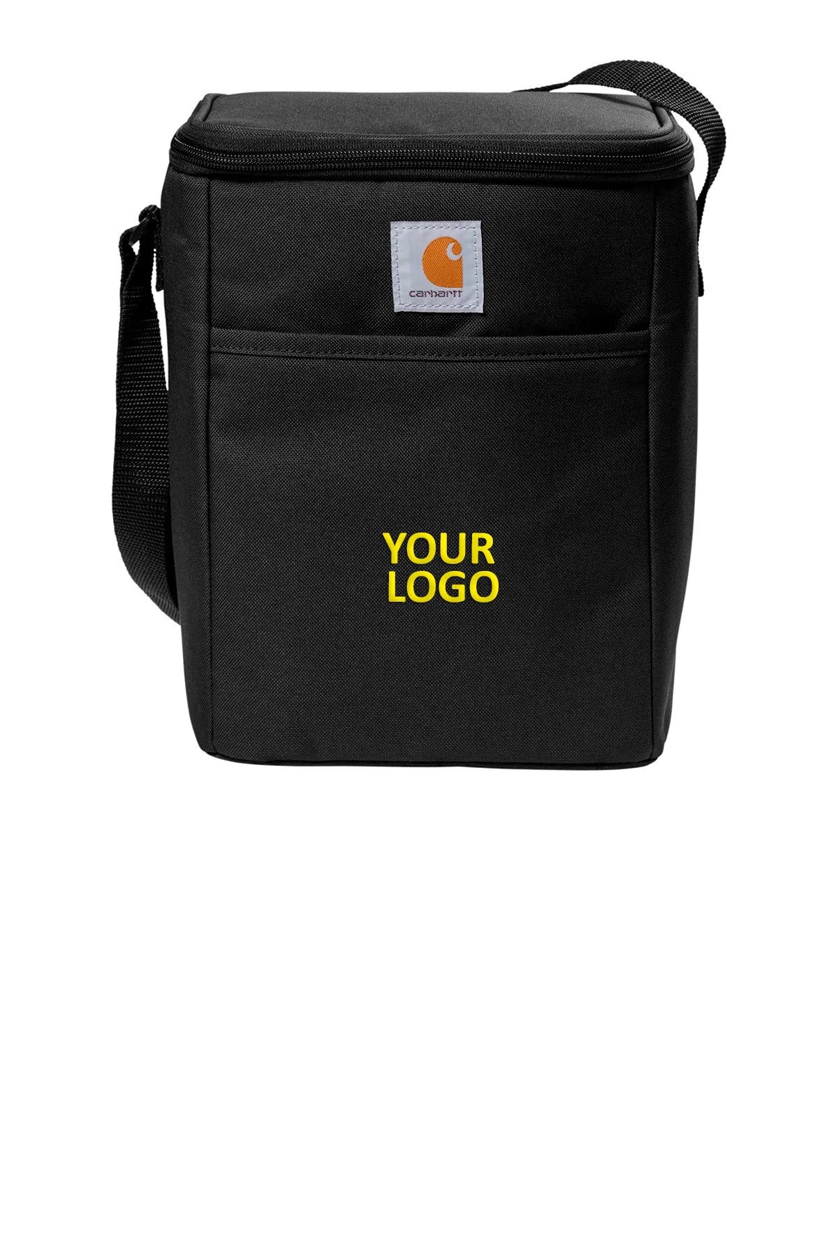 Carhartt Vertical 12 Can Customized Cooler - Insulated Lunch Box for Work, Camping & Outdoor Activities - Black