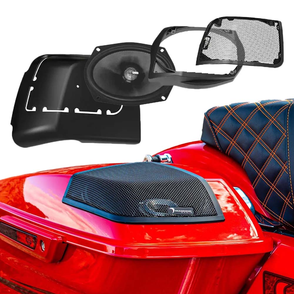 **Diamond Audio MSMS692LK Harley Davidson Cut In Lid Kit with MS692CX2 2Ω Speakers & MICRO2V2 2-Channel Class D Amplifier – Perfect for Motorcycle Audio Upgrades & Custom Installations**