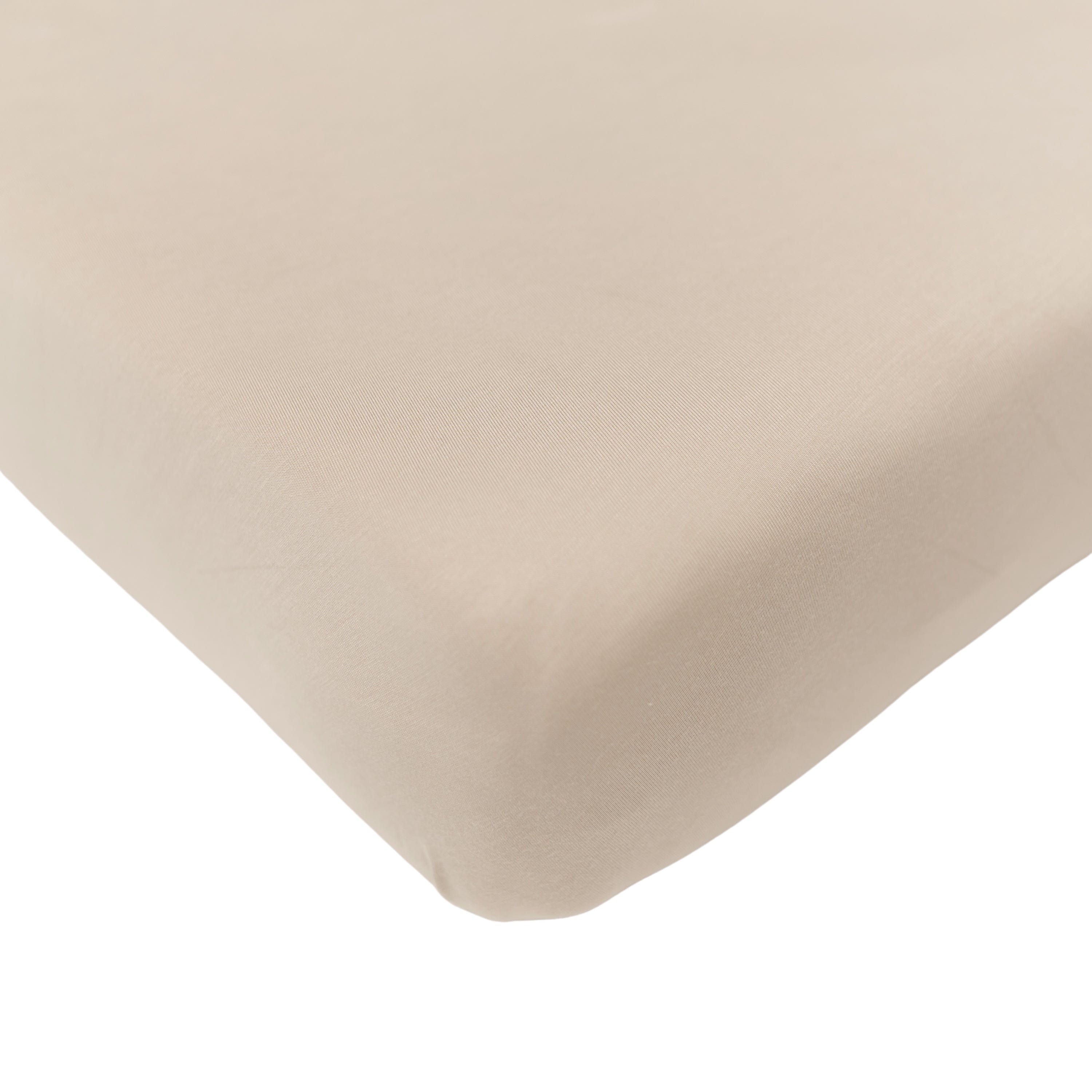 Organic Cotton Crib Sheet in Almond - Soft & Breathable Baby Crib Fitted Sheet for Nursery, Toddler Bed - Perfect for Newborns, Infants & Daycare Use