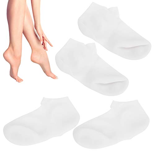 SEBS Exfoliating Moisturizing Socks - 2 Pairs for Cracked Heel Care & Foot Softening - Home Spa Use