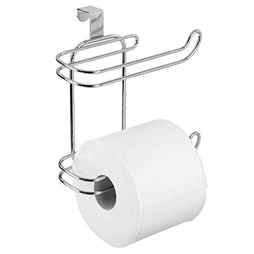 WLA Wall-Mounted Toilet Paper Holder - Creative Bathroom & Kitchen Towel Storage Rack - Space Saving Home Organizer for Bath, Kitchen, RV (Black/Silver) - Perfect for Small Spaces & Modern Decor