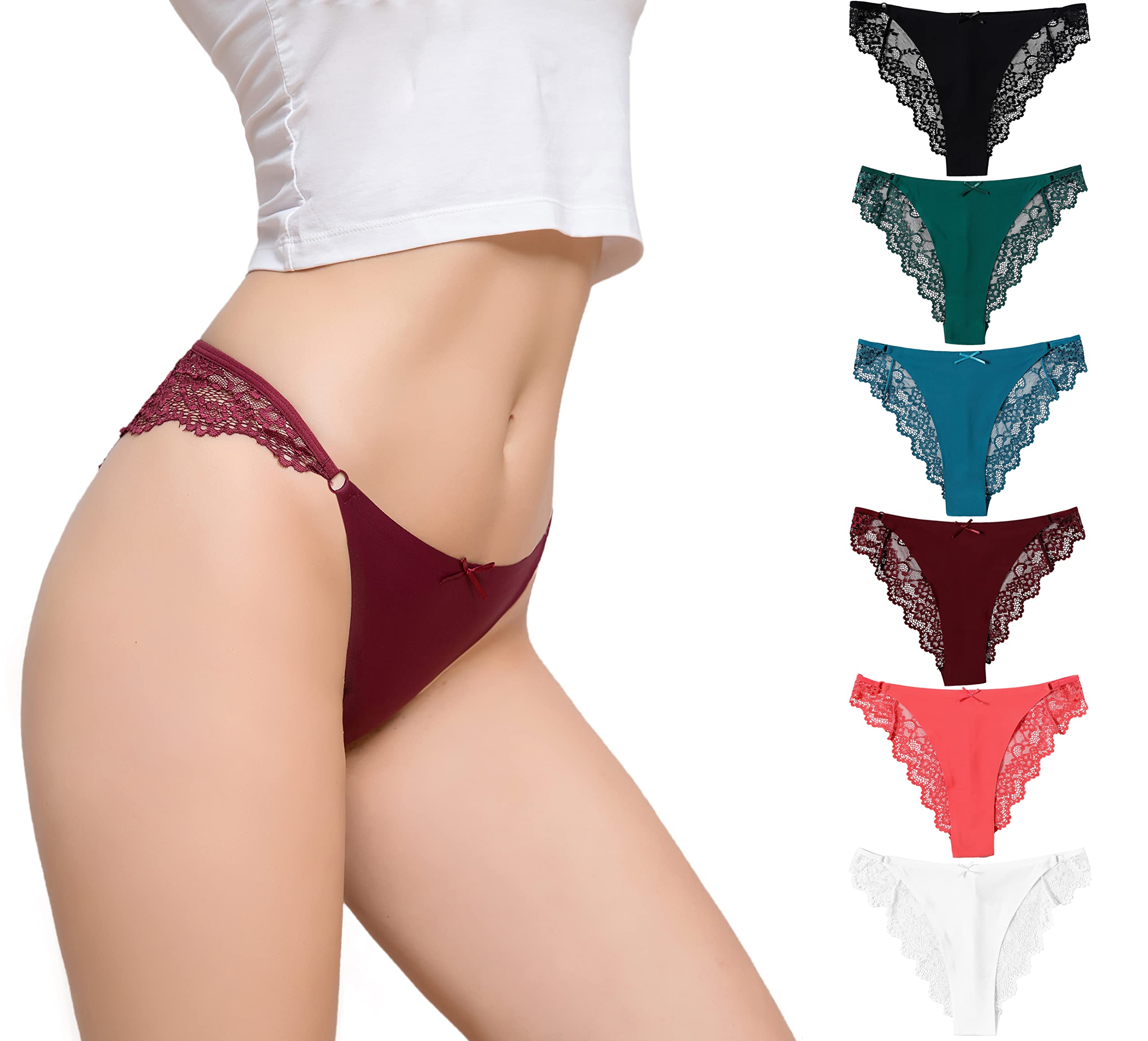 Seamless Women's Cheeky Panties Multipack - Soft & Comfortable Tanga Underwear for Everyday Wear, Yoga & Lounge