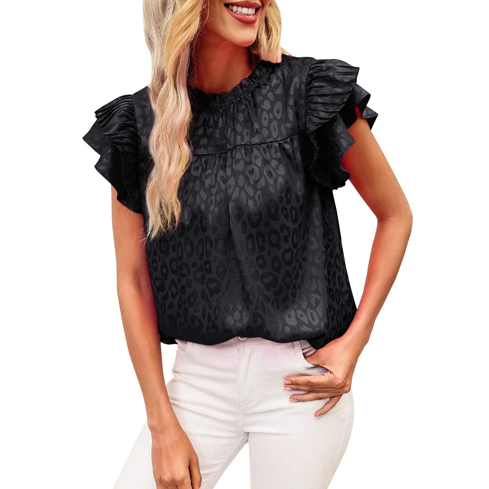Women's Basic T-Shirts - Business Casual Loose Fit Summer Tops | Cute Tank Tee for Office & Outings | Trendy 2024 Fashion Dressy Summer Clothes