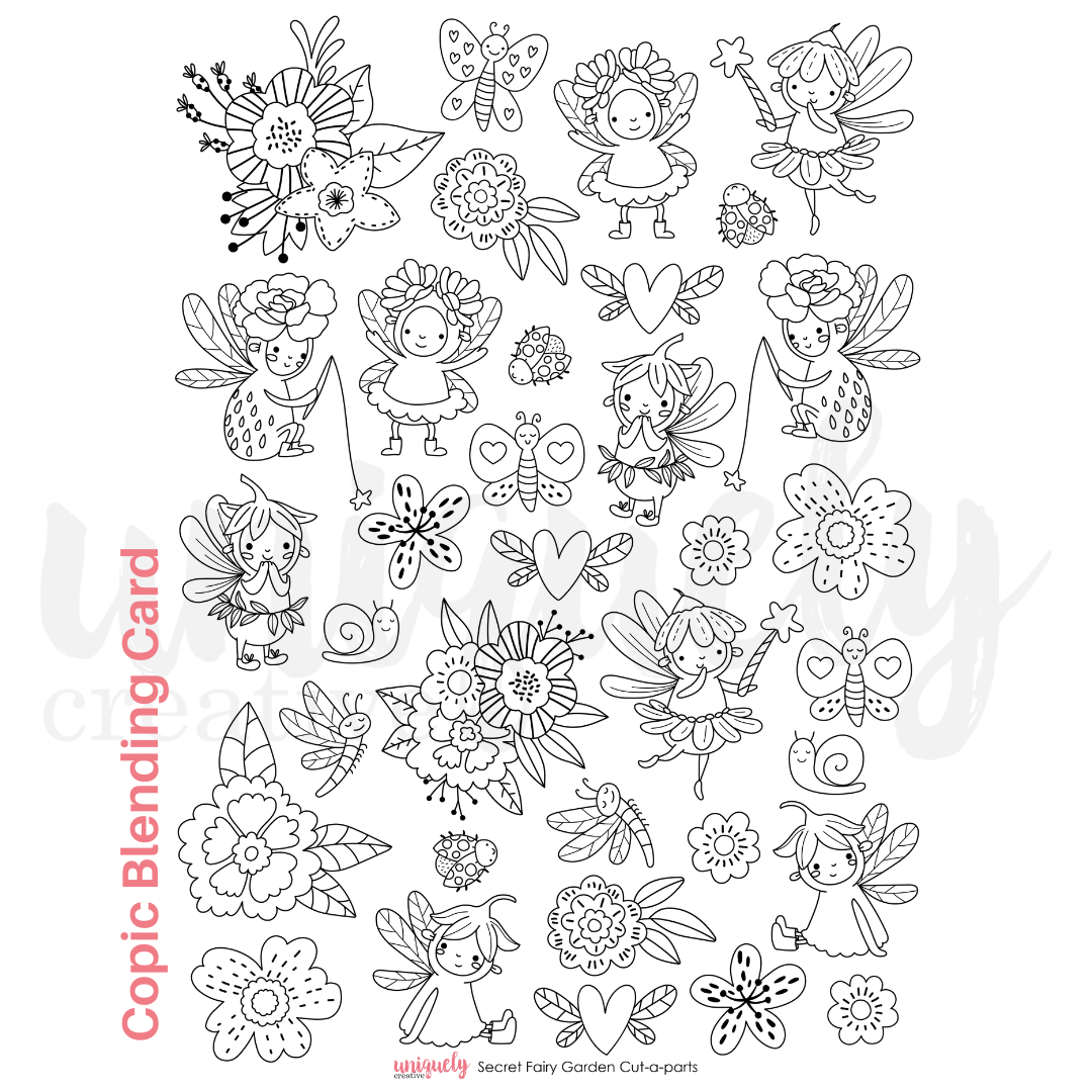 Secret Fairy Garden Die Cut Scrapbooking Paper for Copic Marker Blending - Perfect for Card Making, Scrapbooking & Mixed Media Art Projects