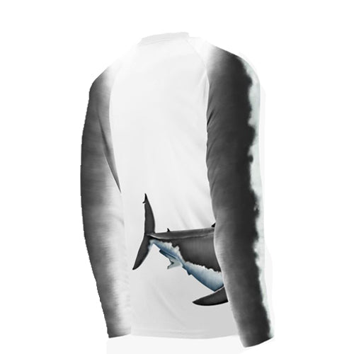 Great White Long Sleeve Performance Shirt for Adults - Athletic Workout & Outdoor Sports Apparel